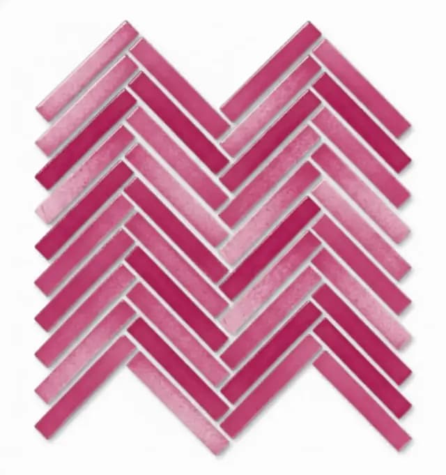Fog Pink Gloss 3D Duo Herringbone