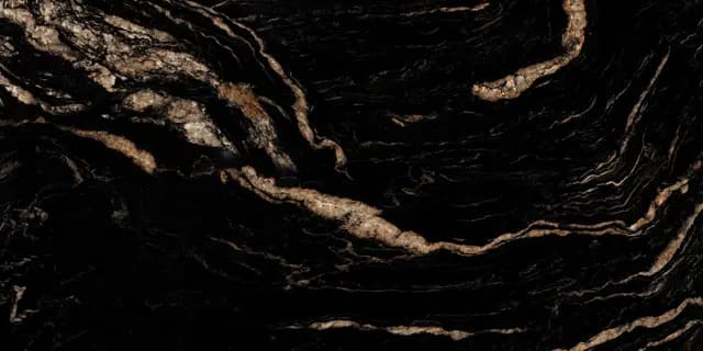 Super Gloss Black Golden Marble