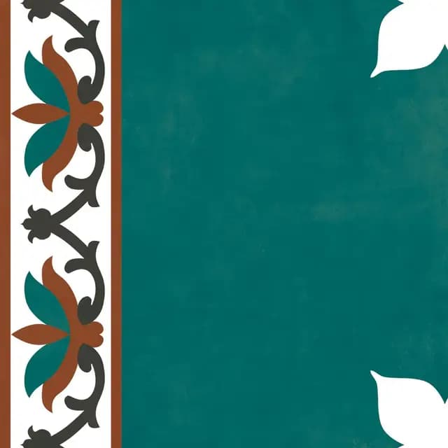 HP Teal Border Athangudi Floret