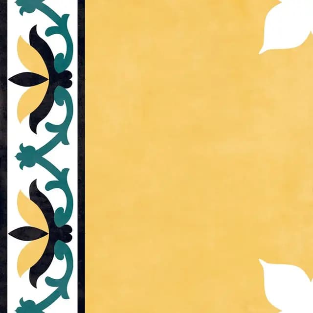 HP Yellow Border Athangudi Floret