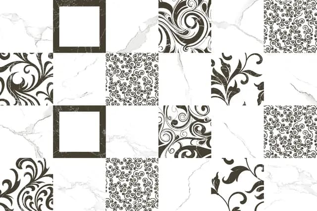 SHG Black White Swirl Mosaic HL