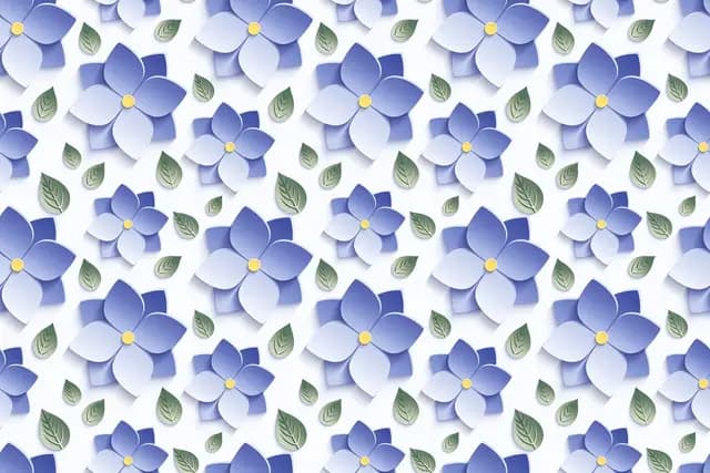 SHG 3D Flower Blue HL