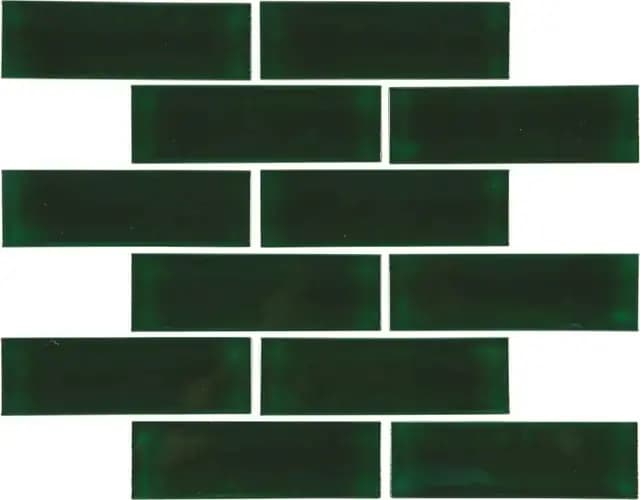 Green Gloss 3D Duo Brick Bone