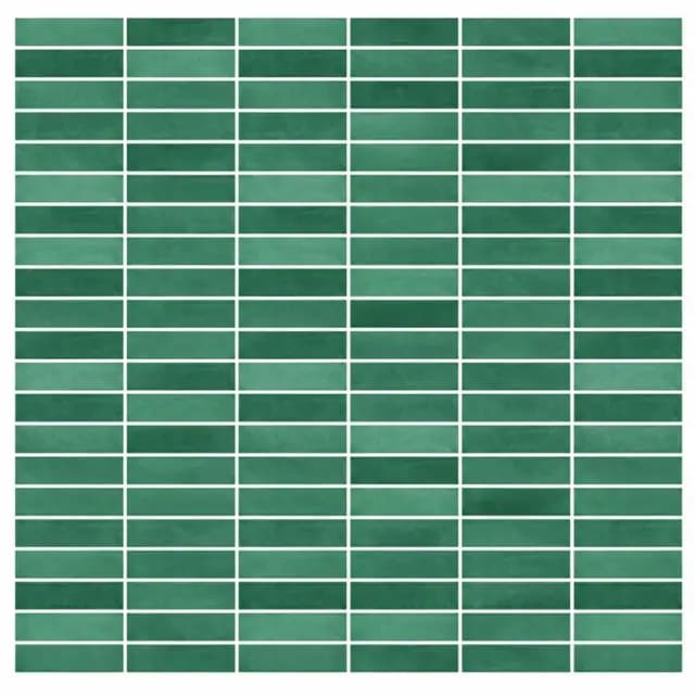 Green Gloss 3D Grid Stacked Brick