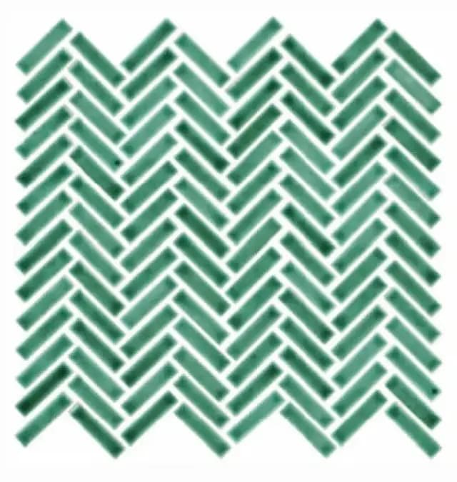 Green Gloss 3D Quad Herringbone