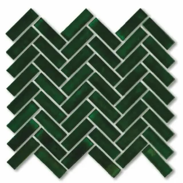 Green Gloss 3D Tri Herringbone