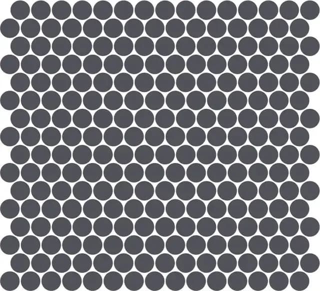 Grey Gloss Penny Round