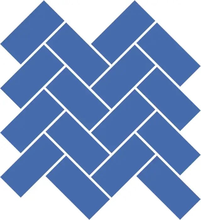 Indigo Gloss Stacked Herringbone