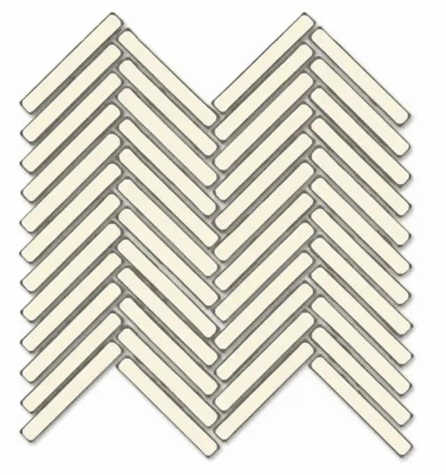 Ivory Gloss 3D Duo Herringbone