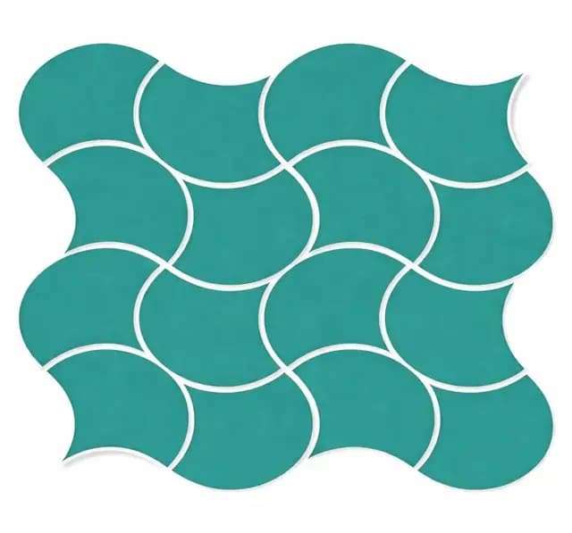 Matte Aqua Fishscale Waves