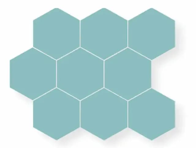 Matte Aqua Hexa