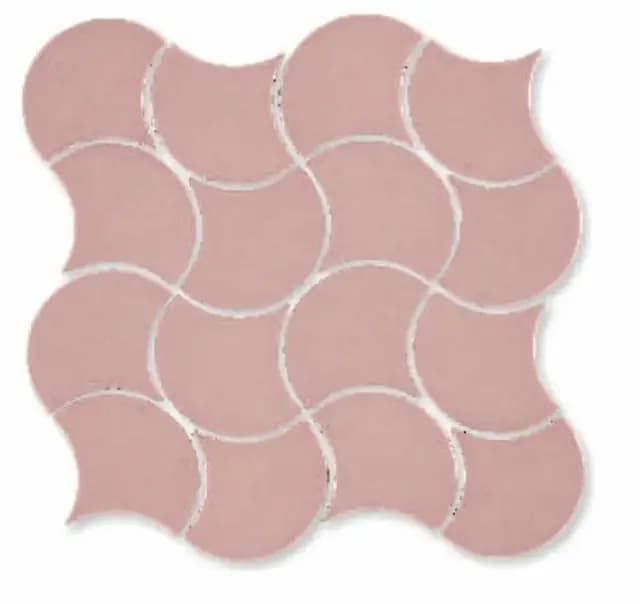 Matte Baby Pink Fishscale Waves