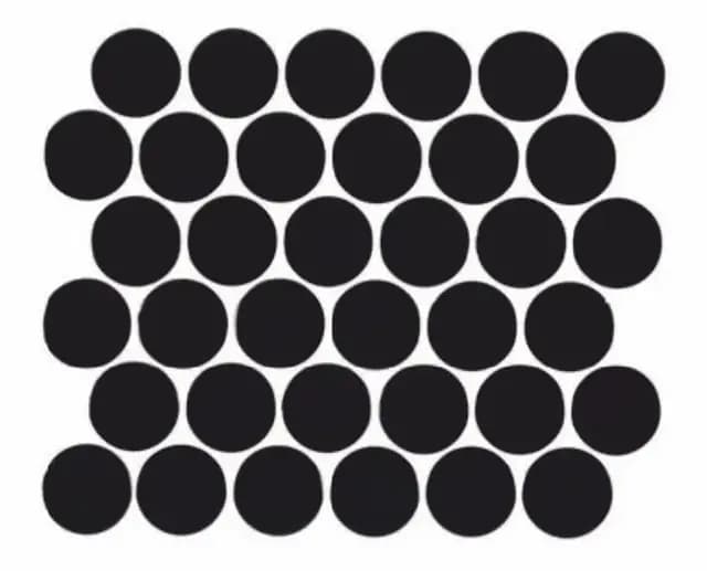 Matte Black 3D Retro Round
