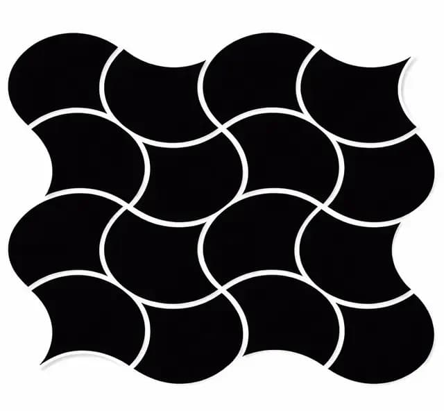 Matte Black Fishscale Waves