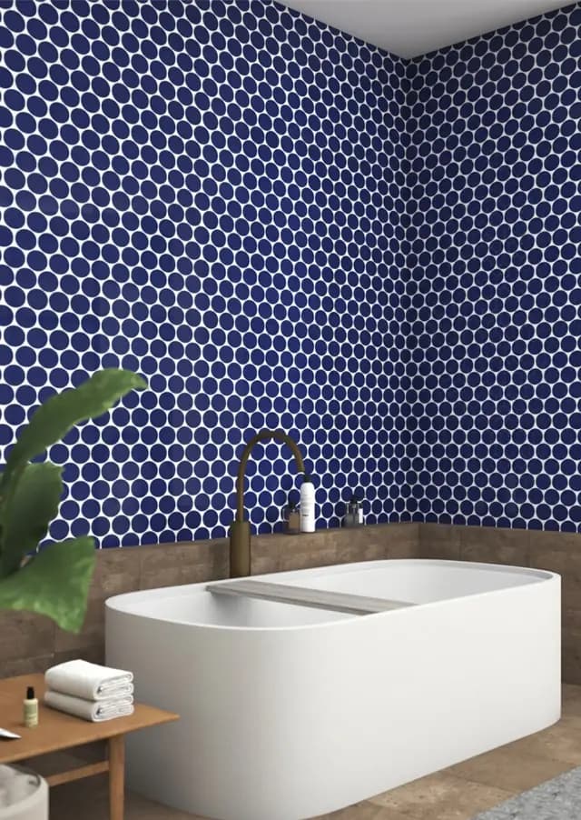 Matte Indigo Retro Round