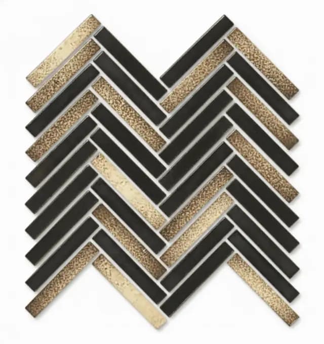 Matte Mocha Gold 3D Duo Herringbone