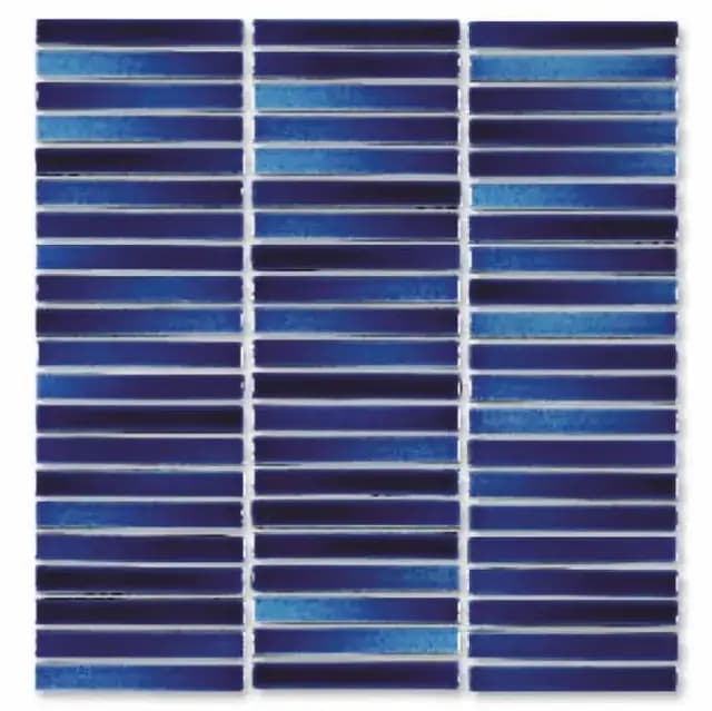 Multi Blue Gloss 3D Stacked Bone