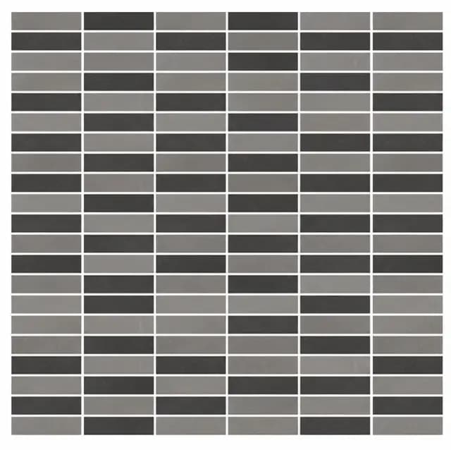 Multi Grey Gloss 3D Grid Stacked Brick