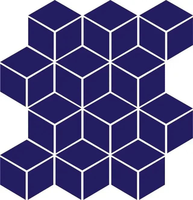 Navy Blue Gloss Cube