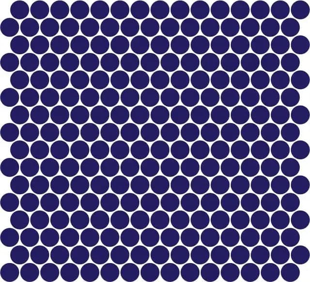 Navy Blue Gloss Penny Round
