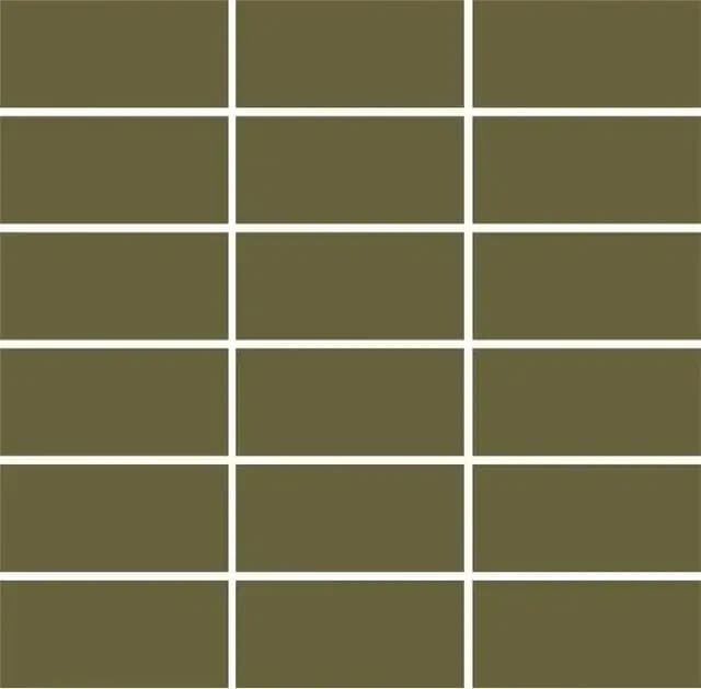 Olive Green Gloss 3by6 Brick