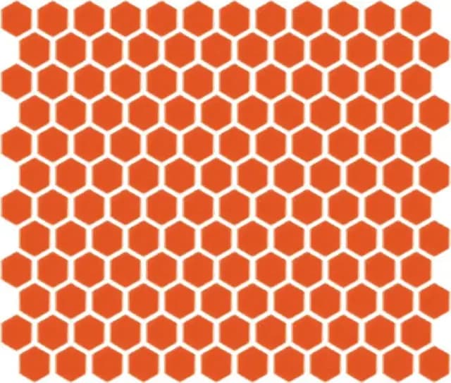 Orange Gloss 3D Mini Hexagon