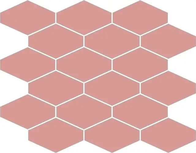 Pink Gloss Elongated Hexa