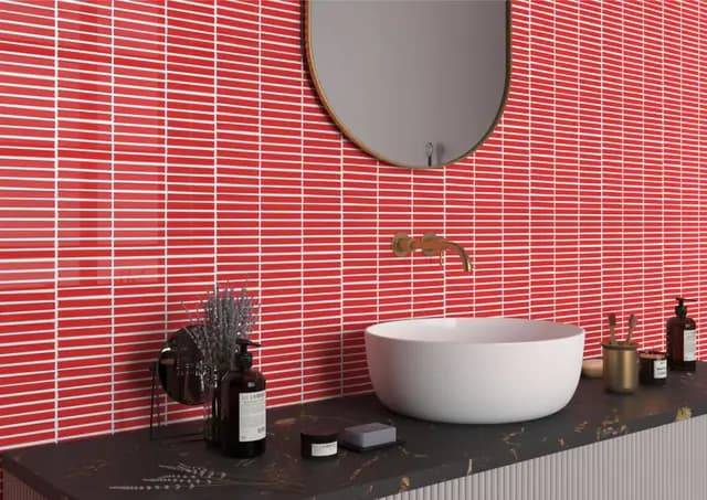 Red Gloss 3D Stacked Bone