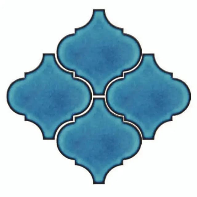 Sea Blue Gloss Arabesco Art