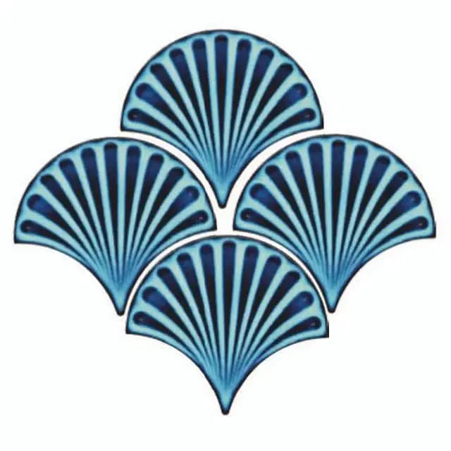 Sea Blue Gloss Fishscale Art