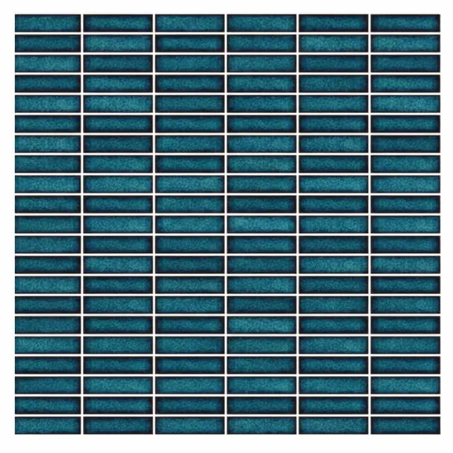 Teal Blue Gloss 3D Stacked Brick