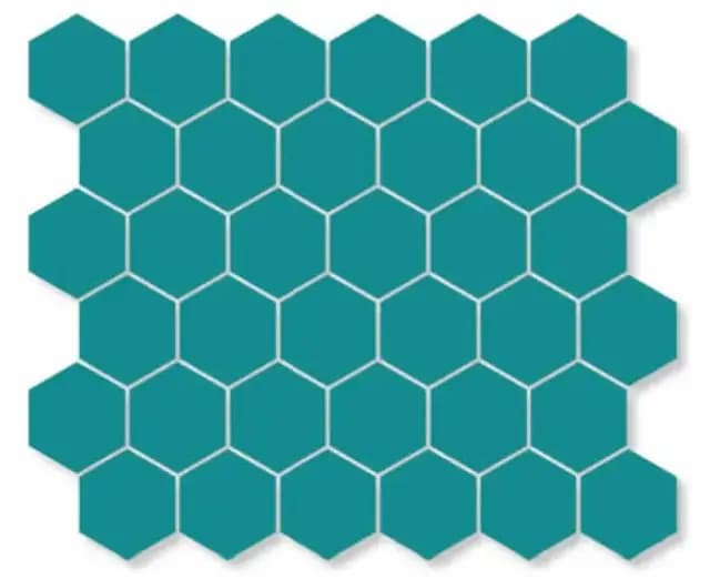 Teal Blue Gloss Honeycomb