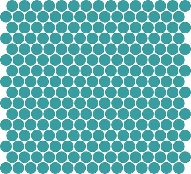 Turquoise Gloss Penny Round