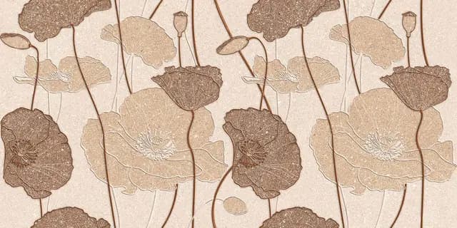 Poppy Breeze Sandstone Wallpaper