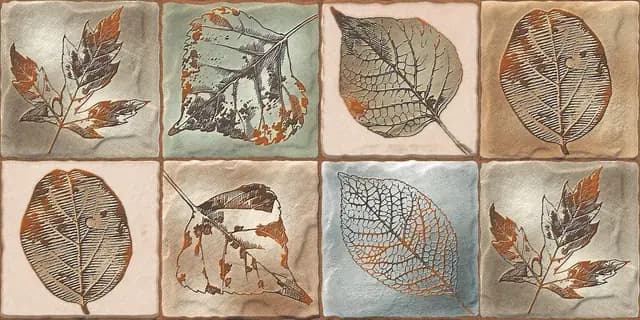 Leaf Fossils Slate Wallpaper