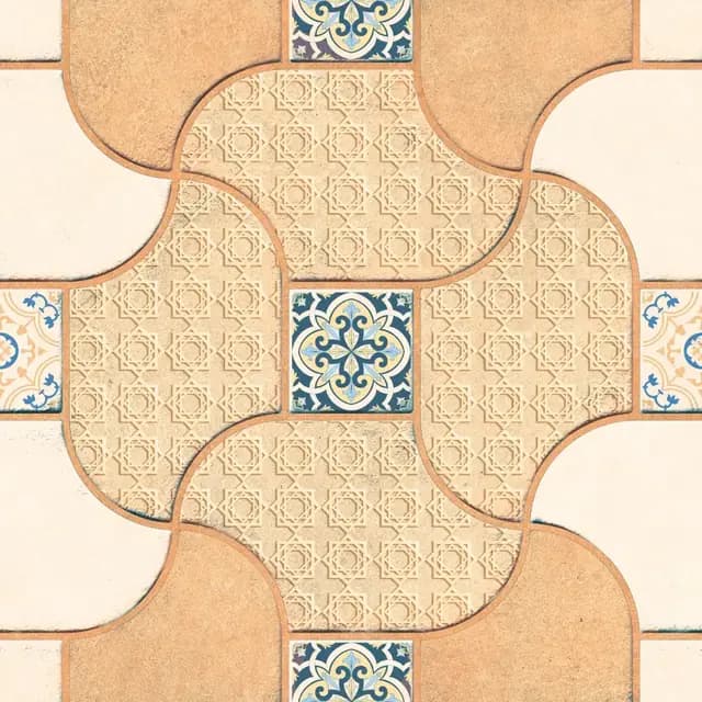 TL Beige Pinwheel Moroccan