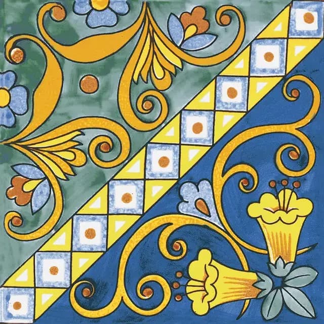 Maiolica Square Decor 1