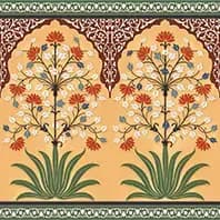 Damask Lotus Border 1